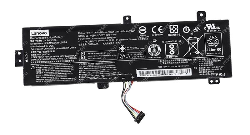 АКБ для ноутбука Б/У Lenovo (L15L2PB4) ORIGINAL / 7.6V, 3948mAh / IdeaPad 310-15ISK черная