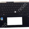 Клавиатура для ноутбука Б/У ASUS UX450FDX топкейс синий, клавиши синие, с подсветкой / дефект