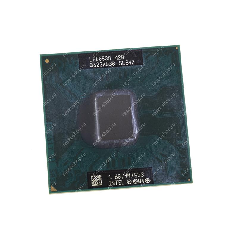 Процессор для ноутбука Б/У 478-pin mFCPGA Intel Celeron M 420 (1.6Ghz, 1Mb) / SL8VZ