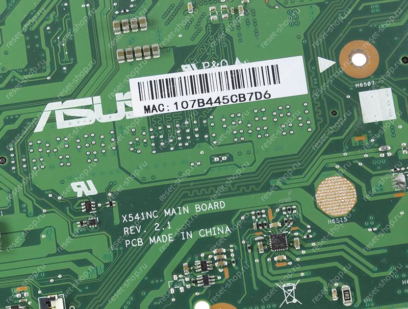 Мат.плата ASUS X541NC Rev 2.1 неисправная на запчасти ДОНОР без мультиконтроллера