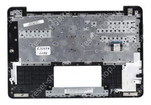 Клавиатура для ноутбука Б/У ASUS E205SA топкейс синий, клавиши черные, без тачпада