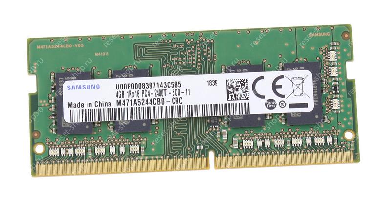 Память Б/У SODIMM DDR4 4Гб 2400MHz Samsung M471A5244CB0-CRC