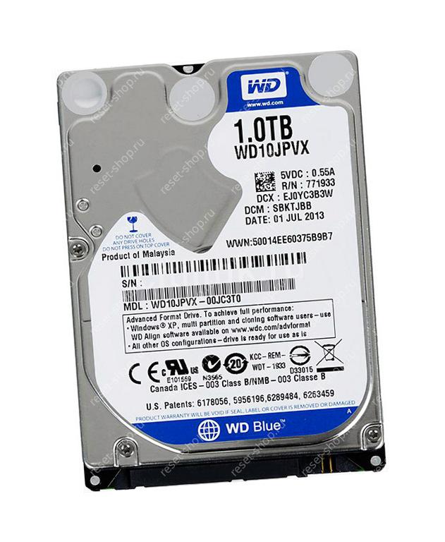 Жесткий диск 2.5" SATA3 1 Тб WD Blue 5400 об/мин 8 Мб / WD10JPVX УЦЕНКА