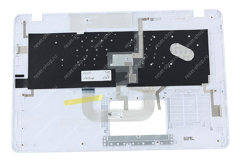 Клавиатура для ноутбука ASUS X705UA топкейс белый, клавиши белые