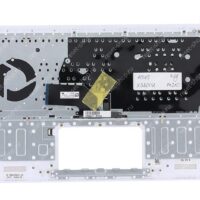 Клавиатура для ноутбука ASUS X330UA топкейс розовый, клавиши серебристые с подсветкой