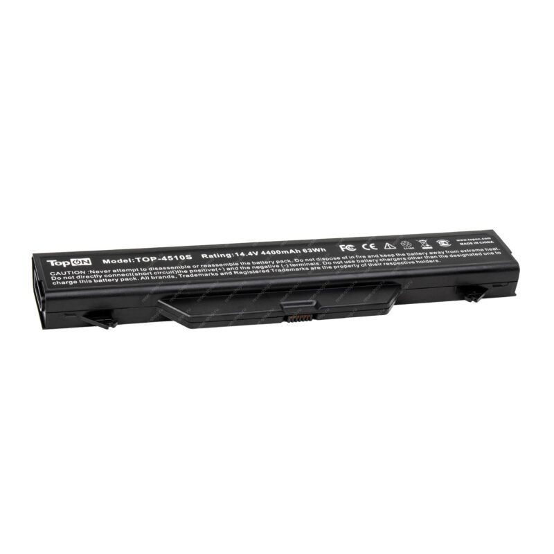 АКБ для ноутбука HP (HSTNN-IB89) TopON / 14.4V, 4400mAh / ProBook 4510S черная