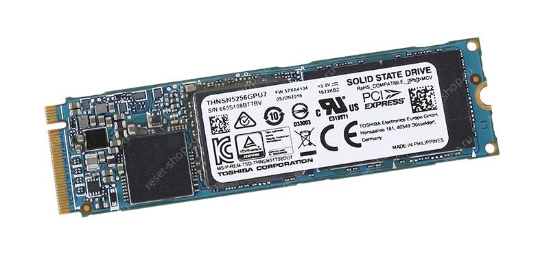 SSD накопитель 256Гб (M.2 2280 NVMe) Toshiba THNSN5256GPU7 (чипы MLC) / уценка