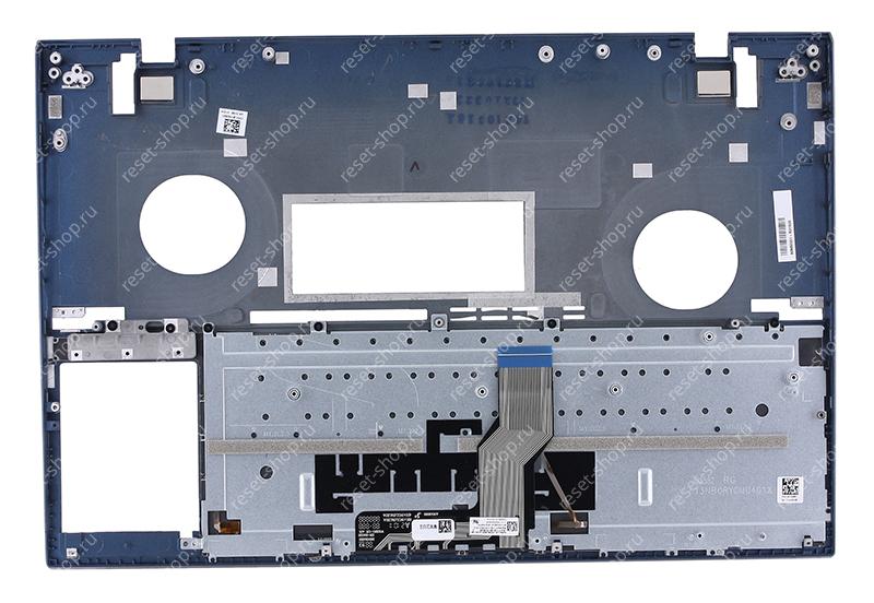 Клавиатура для ноутбука ASUS UX582LR топкейс синий, клавиши синие, с подсветкой