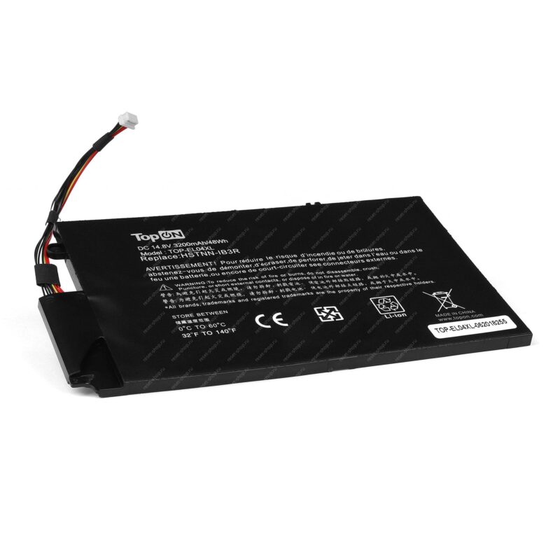 АКБ для ноутбука HP (HSTNN-IB3R) TopON / 14.8V, 3200mAh / TouchSmart 4 Envy 1000
