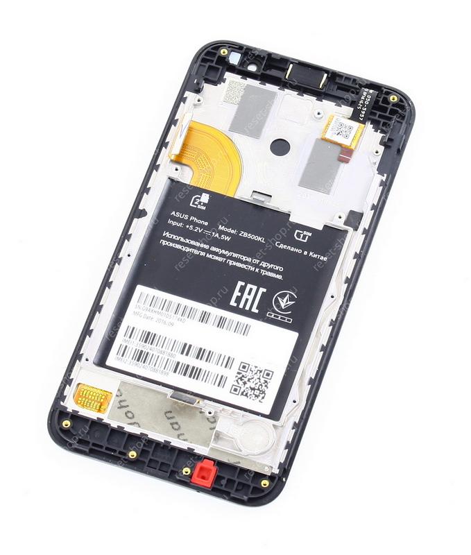 Модуль для смартфона 5" ASUS ZenFone Go ZB500KL черный ORIGINAL с рамкой