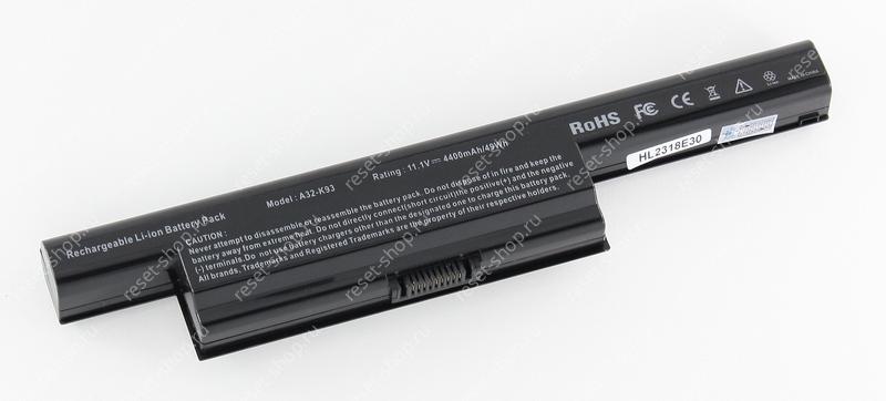 АКБ для ноутбука ASUS (A32-K93) / 11.1V, 4400mAh / A93 A95V K93 черная