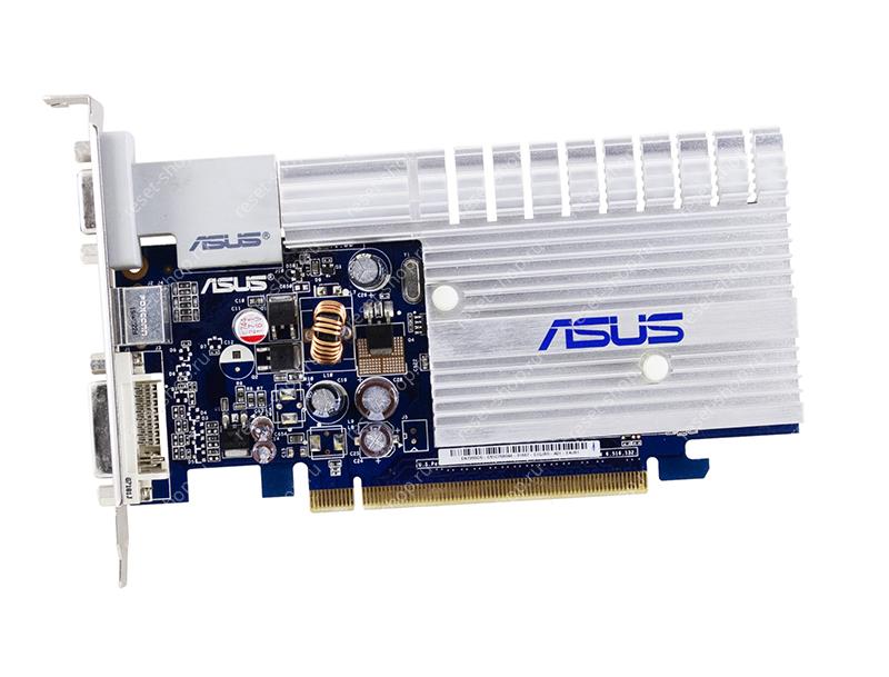 Видеокарта Б/У PCIeX GeForce 7200 GS ASUS (128Мб DDR2 64bit) DVI-I, VGA, TV-out