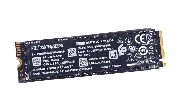 SSD накопитель 256Гб (M.2 2280, NVMe) Intel 760P SSDPEKKW256G8 (чипы 3D TLC) OEM