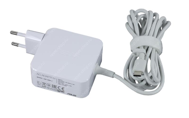 Блок питания для ноутбука ASUS 5V/2A - 20V/2.25A (USB Type C) ORIGINAL белый cтеновой