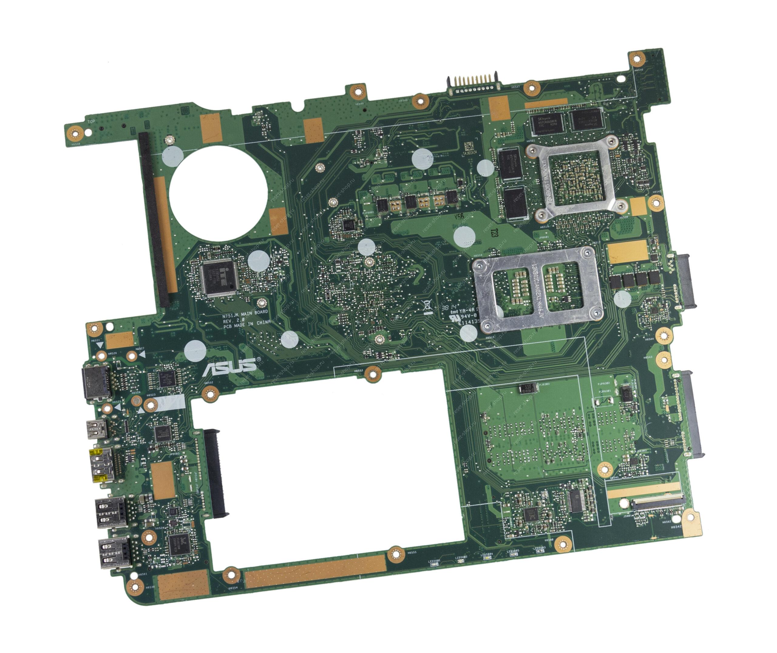 Мат.плата ASUS N751JK rev. 2.0 неисправная на запчасти ДОНОР