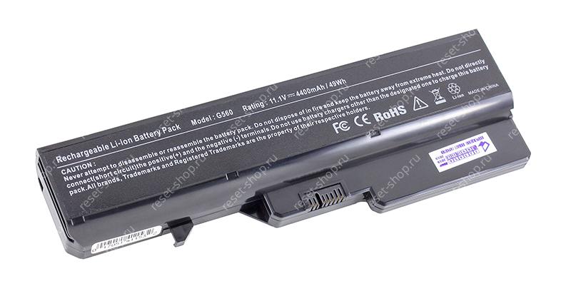 АКБ для ноутбука Lenovo (L09M6Y02) / 11.1V, 4400mAh / G460, B470, B570, G560 черная