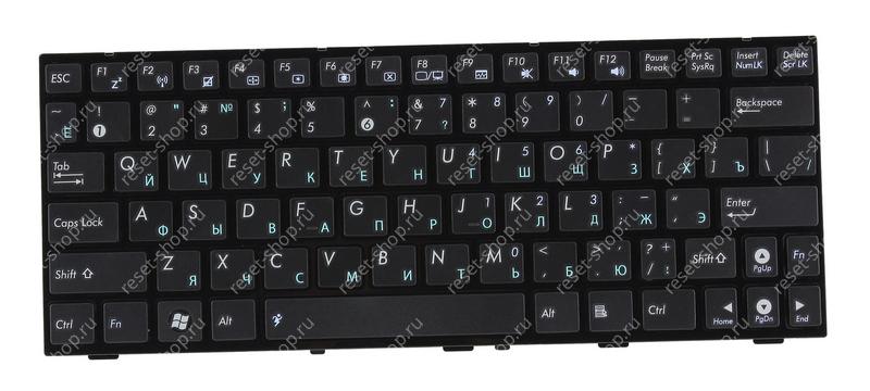 Клавиатура для ноутбука ASUS EEE PC 1005 черная с рамкой