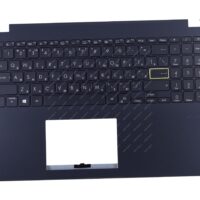 Клавиатура для ноутбука ASUS E510MA топкейс черный, клавиши черные, с подсветкой