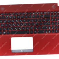 Клавиатура для ноутбука ASUS X541UV топкейс красный, клавиши черные