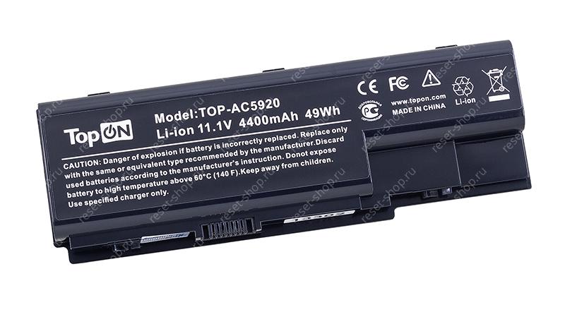 АКБ для ноутбука Acer (AS07B31) / TopON 11.1V, 4400mAh / Aspire 5220 черная