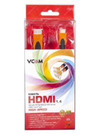 Кабель HDMI  mini-HDMI (соединительный, 3 метра, 24K GOLD) стандарта 1.4 VCOM черный