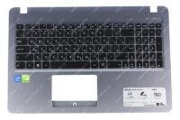 Клавиатура для ноутбука Б/У ASUS X540LJ топкейс синий, клавиши черные, без тачпада