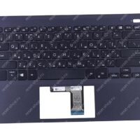 Клавиатура для ноутбука ASUS B1400CEAE топкейс сиреневый, клавиши черные