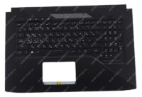 Клавиатура для ноутбука ASUS GL703VD топкейс черный, клавиши черные, с подсветкой