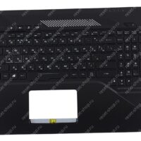 Клавиатура для ноутбука ASUS GL703VD топкейс черный, клавиши черные, с подсветкой