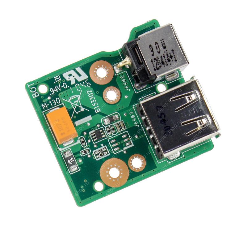 Плата кнопки включения ноутбука ASUS B43F (USB 2.0, разъем питания)