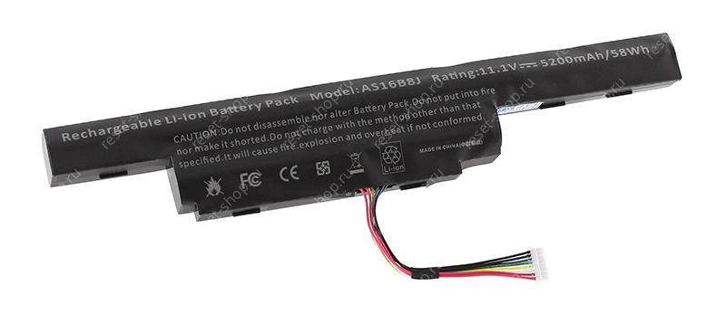АКБ для ноутбука Acer (AS16B8J) / 11.1V, 5200mAh / Aspire E5-575G черная