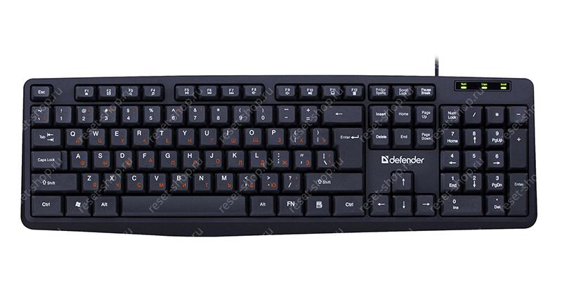 Клавиатура Defender Concept HB-164 черная USB