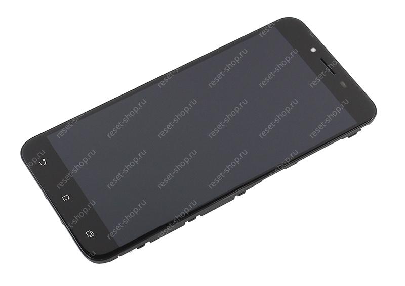 Модуль для смартфона 5.5" ASUS ZenFone 3 Max ZC553KL черный ORIGINAL с рамкой