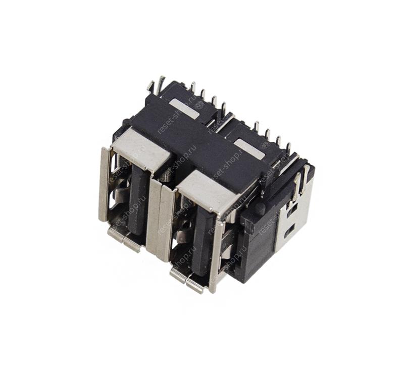 Разъем USB 001 сдвоенный вертикально