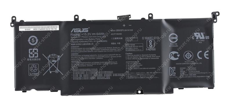 АКБ для ноутбука ASUS (B41N1526) ORIGINAL / 15.2V, 4240mAh / ROG GL502VT GL502VM черная