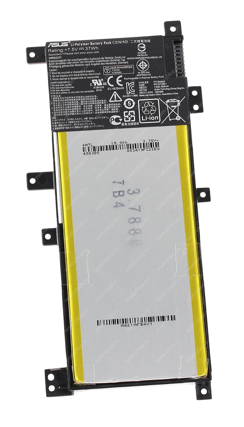 АКБ для ноутбука ASUS (C21N1401) ORIGINAL / 7.5V, 4829mAh / X455LA F455L черная