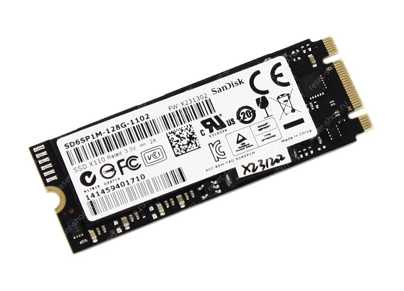 SSD накопитель 128Гб (M.2 2260) SanDisk SD6SP1M-128G-1102, SD6SP1M-128G-1002 (чипы MLC)