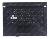 Клавиатура для ноутбука ASUS G512LWS топкейс черный, клавиши черные с подсветкой 16 pin