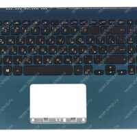 Клавиатура для ноутбука ASUS X530FN топкейс темно-зеленый, клавиши черные