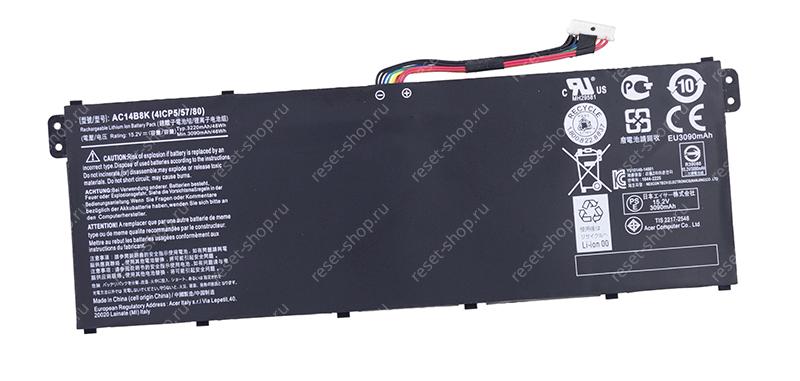 АКБ для ноутбука Acer (AC14B8K) / 15.2V, 3220mAh / Aspire E3-111 черная OEM