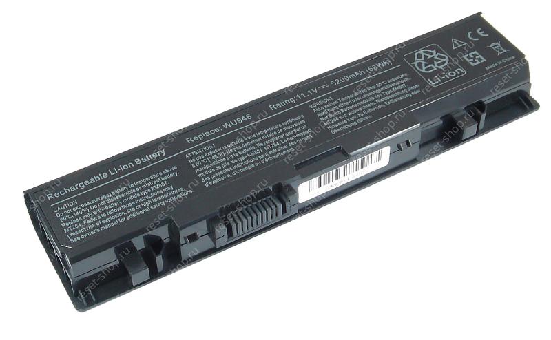 АКБ для ноутбука Dell (WU946) / 11.1V, 5200mAh / Studio XPS 1535, 1536 черная