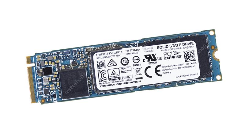 SSD накопитель Б/У 256Гб (M.2 2280 NVMe) Toshiba THNSN5256GPU7 (чипы MLC)