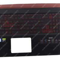 Клавиатура для ноутбука Б/У Acer Nitro 5 AN517-51 топкейс черный, клавиши черные с подсветкой ДЕФЕКТ