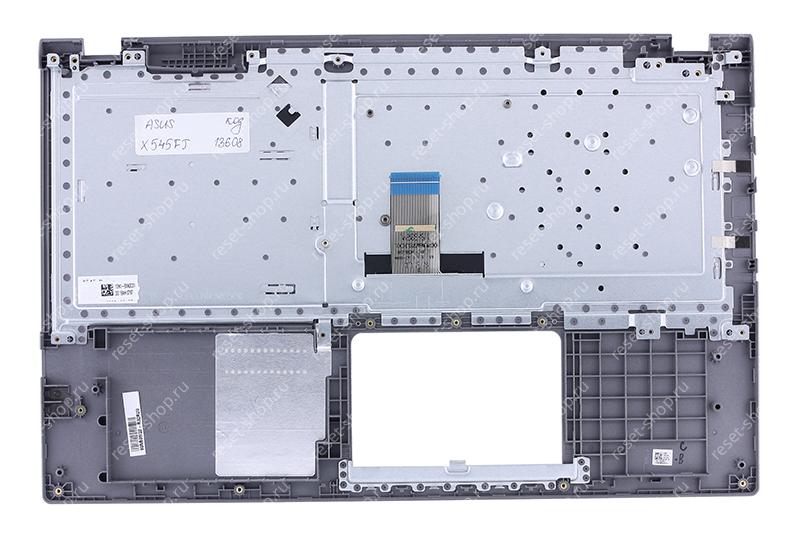 Клавиатура для ноутбука ASUS X545FJ топкейс темно-серый, клавиши черные