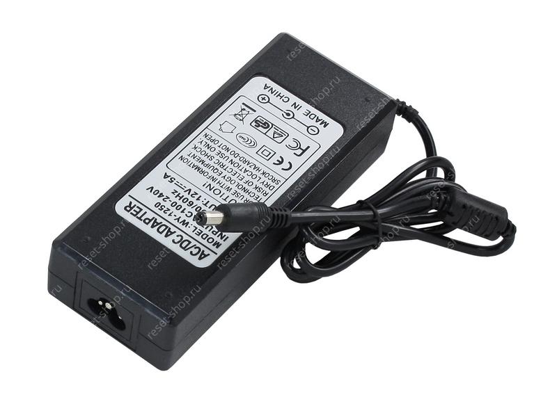 Блок питания для монитора 12V/5A (5.5х2.5) (с разъемом под 3PIN кабель)