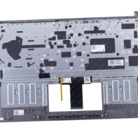 Клавиатура для ноутбука ASUS X412EA топкейс серый, клавиши черные, с подсветкой