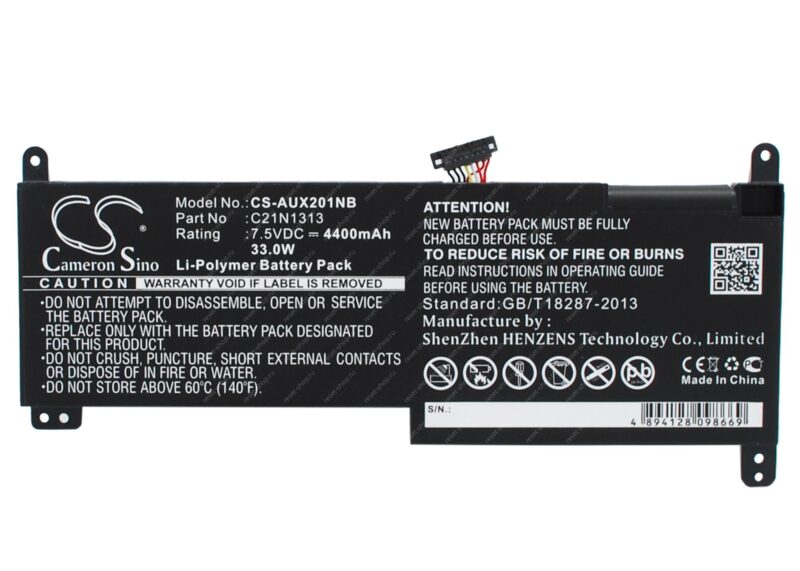 АКБ для ноутбука ASUS (C21N1313) ORIGINAL / 7.5V, 4300mAh / TX201 черная