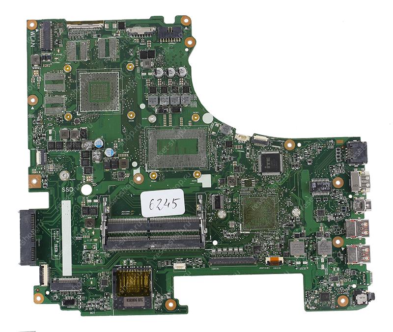 Мат.плата ASUS GL753VD rev. 2.0 неисправная на запчасти ДОНОР без лотка батарейки BIOS