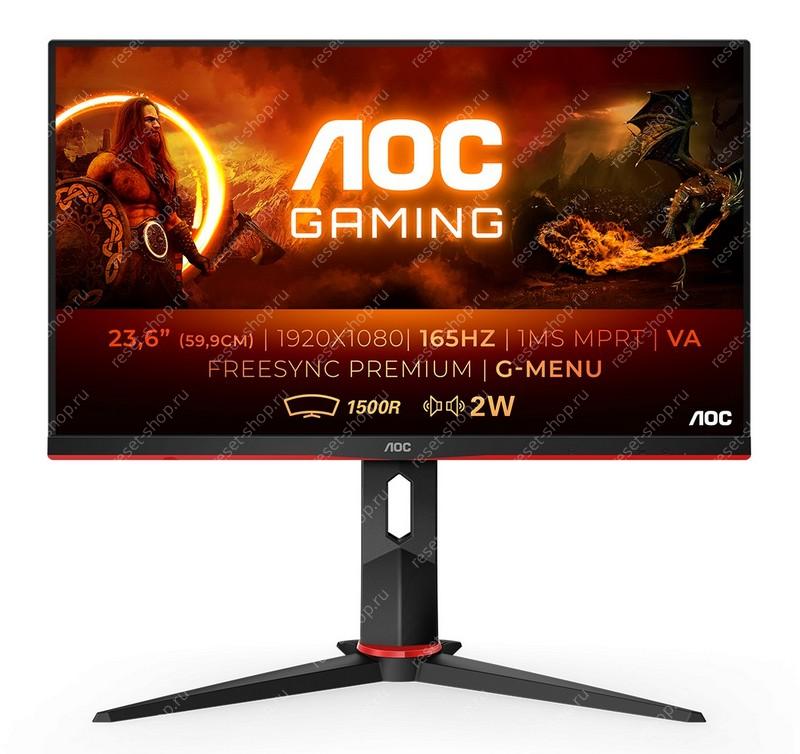 Монитор 23.6" AOC C24G2AE/BK 1920x1080@165 Гц VA 1 мс 80M:1, 250 Кд/м2, VGA,2xHDMI,DP черный УЦЕНКА