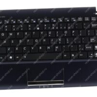 Клавиатура для ноутбука ASUS Eee PC 1025C топкейс синий, клавиши черные АНГЛИЙСКАЯ